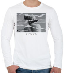 printfashion It's OK - szobrok - Férfi hosszú ujjú póló - Fehér (6327688)