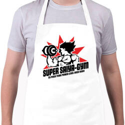 printfashion Super Saiyan Gym - Kötény - Fehér (4905935)