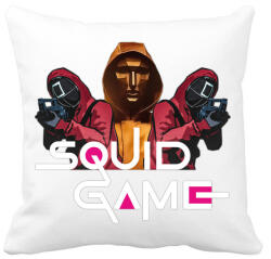printfashion Squid game boss and soldiers 2 - Párnahuzat, Díszpárnahuzat - Fehér (5609190)
