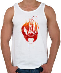 printfashion Burning forest - Férfi atléta - Fehér (218336)