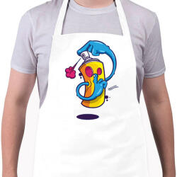 printfashion ssssshhhh - Kötény - Fehér (4908695)