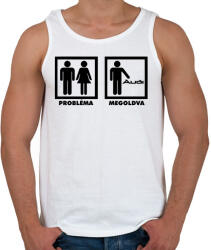 printfashion Audi Probléma Megoldva - Férfi atléta - Fehér (1686557)