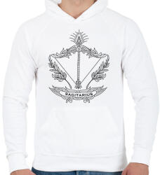 printfashion Nyilas - Férfi kapucnis pulóver - Fehér (13795776)