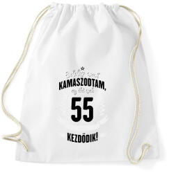 printfashion kamasz-55-black-white - Sportzsák, Tornazsák - Fehér (608259)
