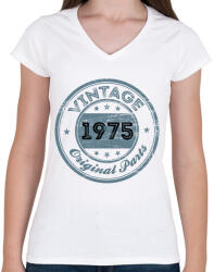 printfashion 1975 - Női V-nyakú póló - Fehér (12160796)