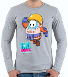 printfashion Fall Guys - Astronaut - Férfi hosszú ujjú póló - Sport szürke (2838079)