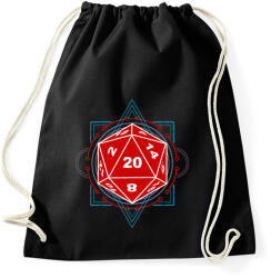 printfashion Sci-Fi D20 (Piros-Kék) - Sportzsák, Tornazsák - Fekete (2654555)