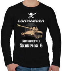printfashion commander-scorpion g - Férfi hosszú ujjú póló - Fekete (2130525)