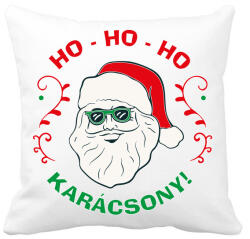 printfashion Karácsony - Ho Ho Ho - Párnahuzat, Díszpárnahuzat - Fehér (5624735)