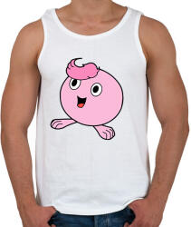 printfashion Rózsaszín gömböc - Férfi atléta - Fehér (1436208)