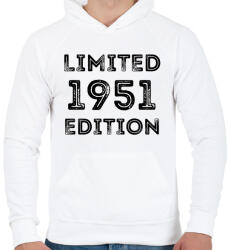 printfashion 1951 - Férfi kapucnis pulóver - Fehér (5055329)