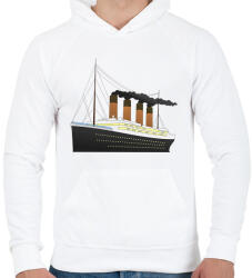 printfashion Titanic - Férfi kapucnis pulóver - Fehér (11225466)