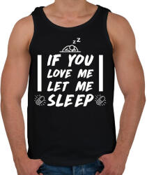 printfashion If you love me - Férfi atléta - Fekete (7531757)