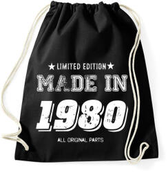 printfashion 1980 - Sportzsák, Tornazsák - Fekete (4050910)