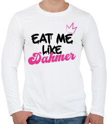 printfashion Eat me like Dahmer - Férfi hosszú ujjú póló - Fehér (9336305)