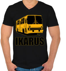 printfashion Ikarus - Férfi V-nyakú póló - Fekete (5365418)