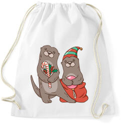 printfashion Karácsonyi vidrák - Sportzsák, Tornazsák - Fehér (15212573)