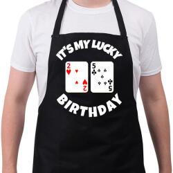 printfashion 25 POKER SZÜLINAP - Kötény - Fekete (9783244)