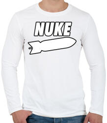 printfashion Nuke - Férfi hosszú ujjú póló - Fehér (1698229)