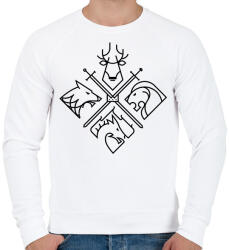 printfashion Címerek GOT - Férfi pulóver - Fehér (1882425)
