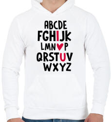 printfashion I L U - Férfi kapucnis pulóver - Fehér (2183430)