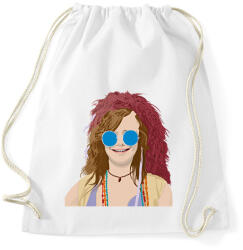 printfashion Janis Joplin - Sportzsák, Tornazsák - Fehér (10594681)