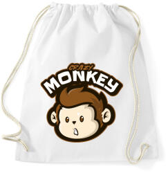 printfashion Crazy Monkey - Sportzsák, Tornazsák - Fehér (5135175)
