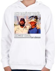 printfashion Bud Spencer és Terence Hill - Gyerek kapucnis pulóver - Fehér (11972762)