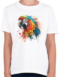 printfashion Papagáj - Gyerek póló - Fehér (15880667)