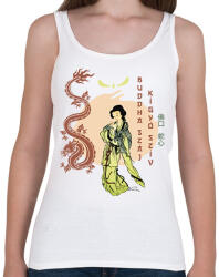 printfashion Buddha száj, kígyó szív - Női atléta - Fehér (7619305)
