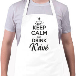 printfashion Keep calm and drink kávé - Kötény - Fehér (4903745)