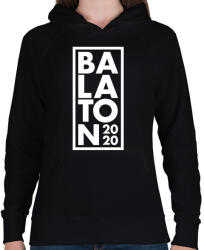 printfashion Balaton 2020 - Női kapucnis pulóver - Fekete (2756031)