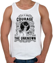 printfashion Bátorság - Férfi atléta - Fehér (372880)