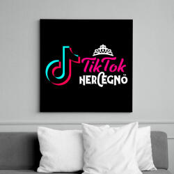 printfashion Tik Tok Hercegnő - Vászonkép - Fekete (6651152)