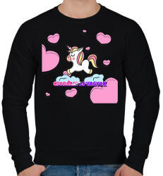 printfashion CSODÁLATOS VAGYOK - Férfi pulóver - Fekete (10214010)