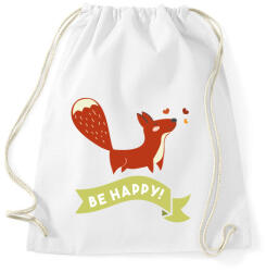 printfashion Légy boldog! - Sportzsák, Tornazsák - Fehér (249309)