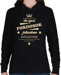 printfashion Az igazi Fordosok - Hónappal - Női kapucnis pulóver - Fekete (7196566)