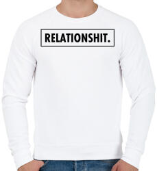 printfashion Relationshit - Férfi pulóver - Fehér (2916881)