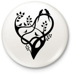 printfashion A szeretet fája - Kitűző, hűtőmágnes - Fehér (3080736)