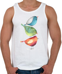 printfashion Birds - Férfi atléta - Fehér (1254054)