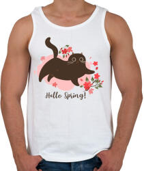 printfashion Hello tavasz - Férfi atléta - Fehér (4791013)