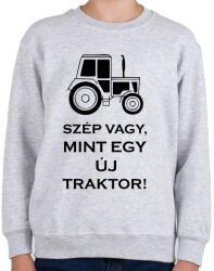 printfashion szep mint egy uj traktor - Gyerek pulóver - Sport szürke (1626783)