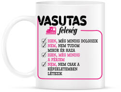 printfashion Vasutas feleség - Bögre - Fehér (7685392)