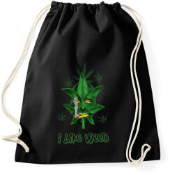 printfashion i like weed - Sportzsák, Tornazsák - Fekete (2372015)
