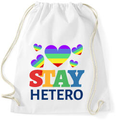 printfashion STAY HETERO - Sportzsák, Tornazsák - Fehér (11444588)