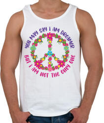 printfashion You may say i am dreamer - Férfi atléta - Fehér (7106564)