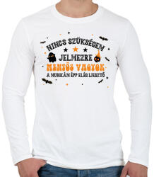 printfashion ijesztő a munkám - Férfi hosszú ujjú póló - Fehér (9123957)