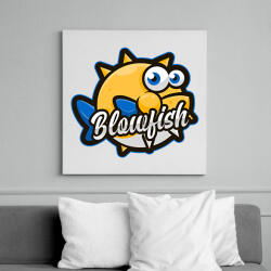 printfashion Blowfish - Vászonkép - Fehér (6637337)