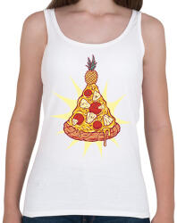 printfashion Ananászos pizza karácsonyfa - Női atléta - Fehér (14672862)