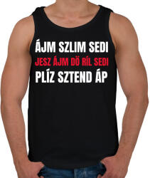 printfashion SLIM SHADY FONETIKUS - Férfi atléta - Fekete (11429974)
